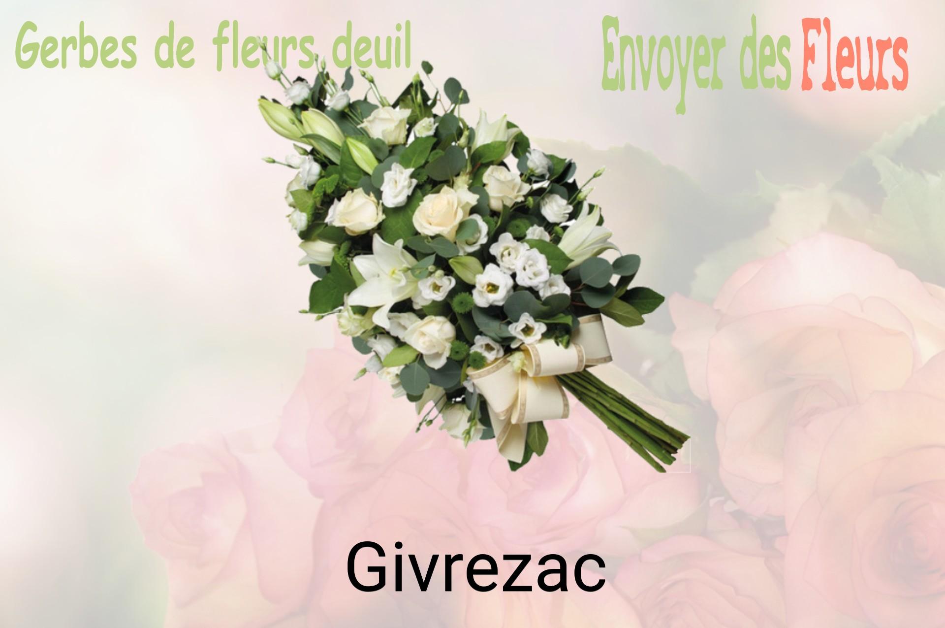 Gerbe de fleurs de deuil livrée à Givrezac